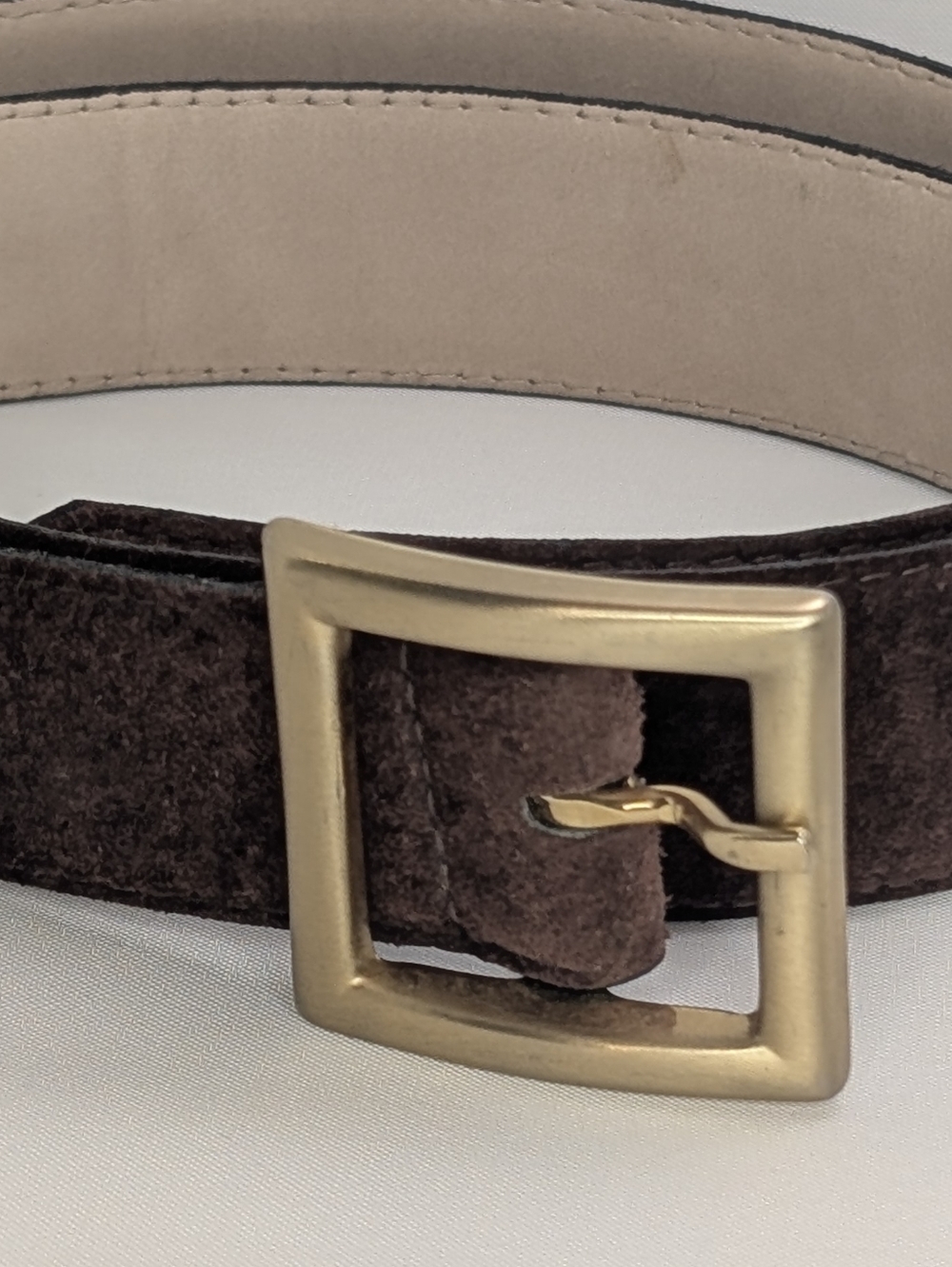 Danier Suede Belt with Brass Buckle - Picture 6 of 7